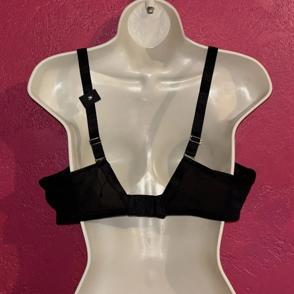 NWT Curvy couture floral mesh bra size 38C. Style 1311.
